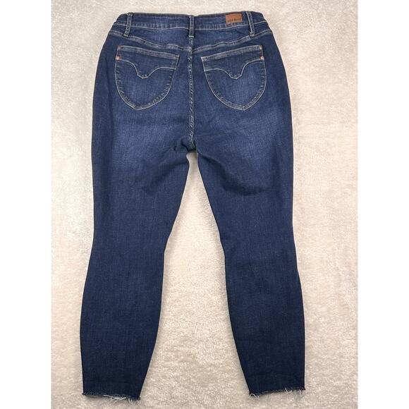 Judy Blue Jeans 16W Dark Wash Stretch Denim Skinny Fit Raw Hem JB88527 - Picture 2 of 9